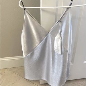 Vince silver tank blouse